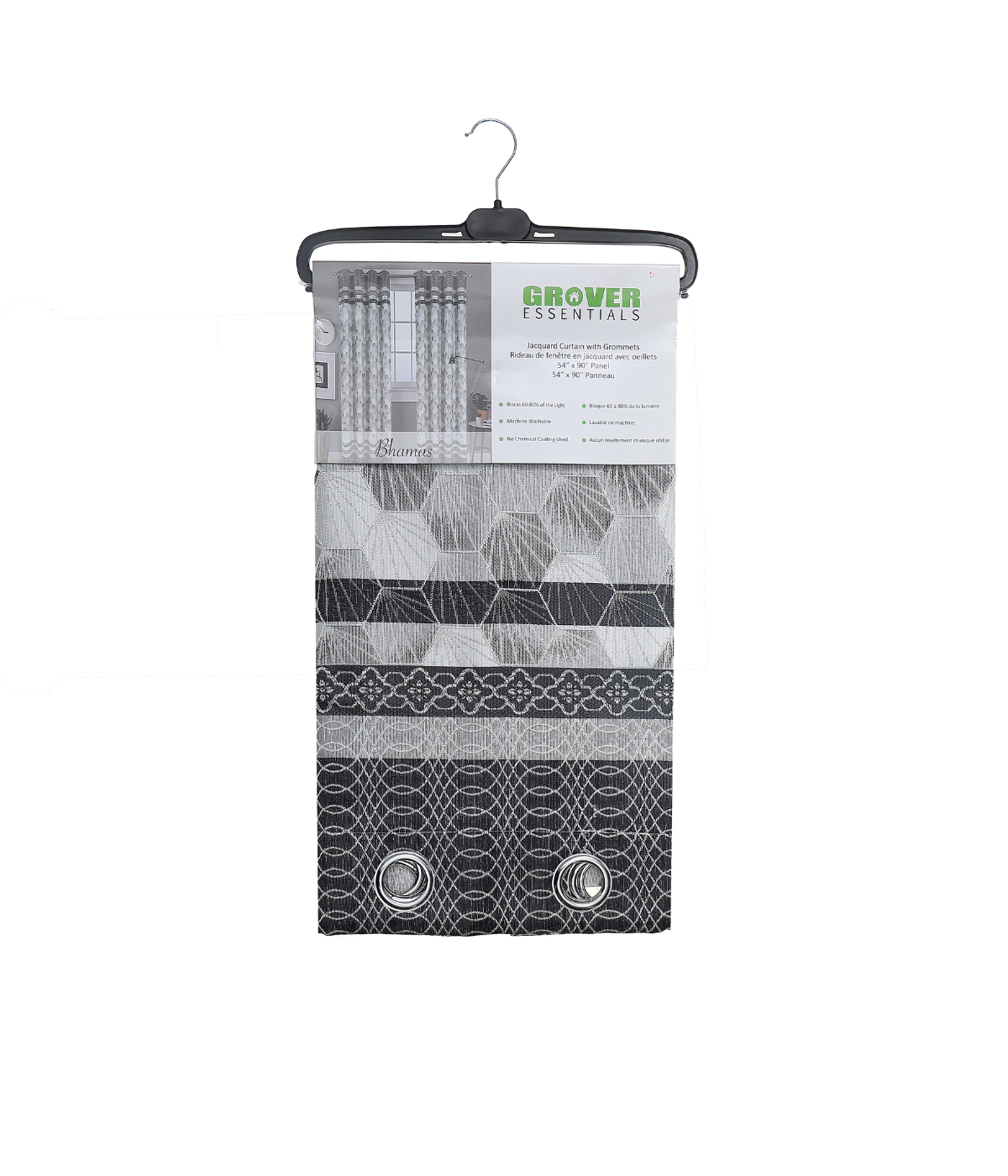 DrapeCo Printed Window Curtain — Stripe