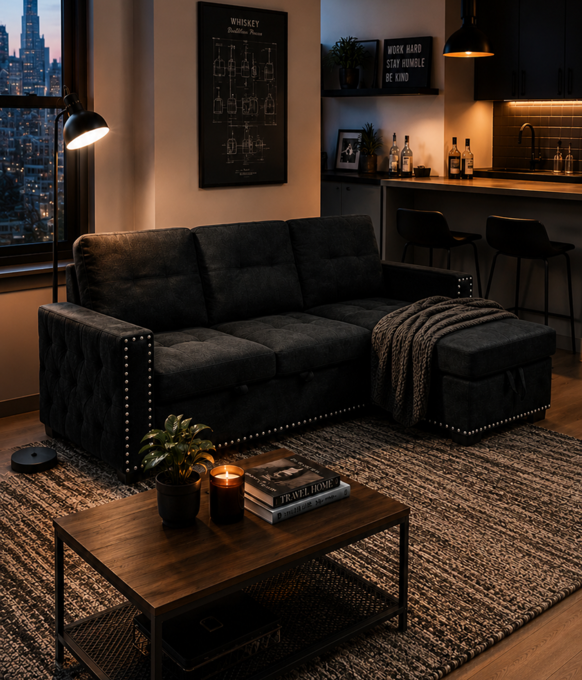 2 Piece Sectional Sofa Bed