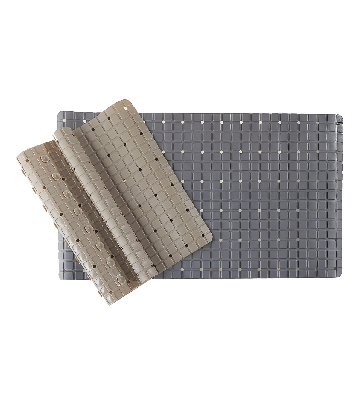 NoSlip Suction Bathtub Mat — Beige