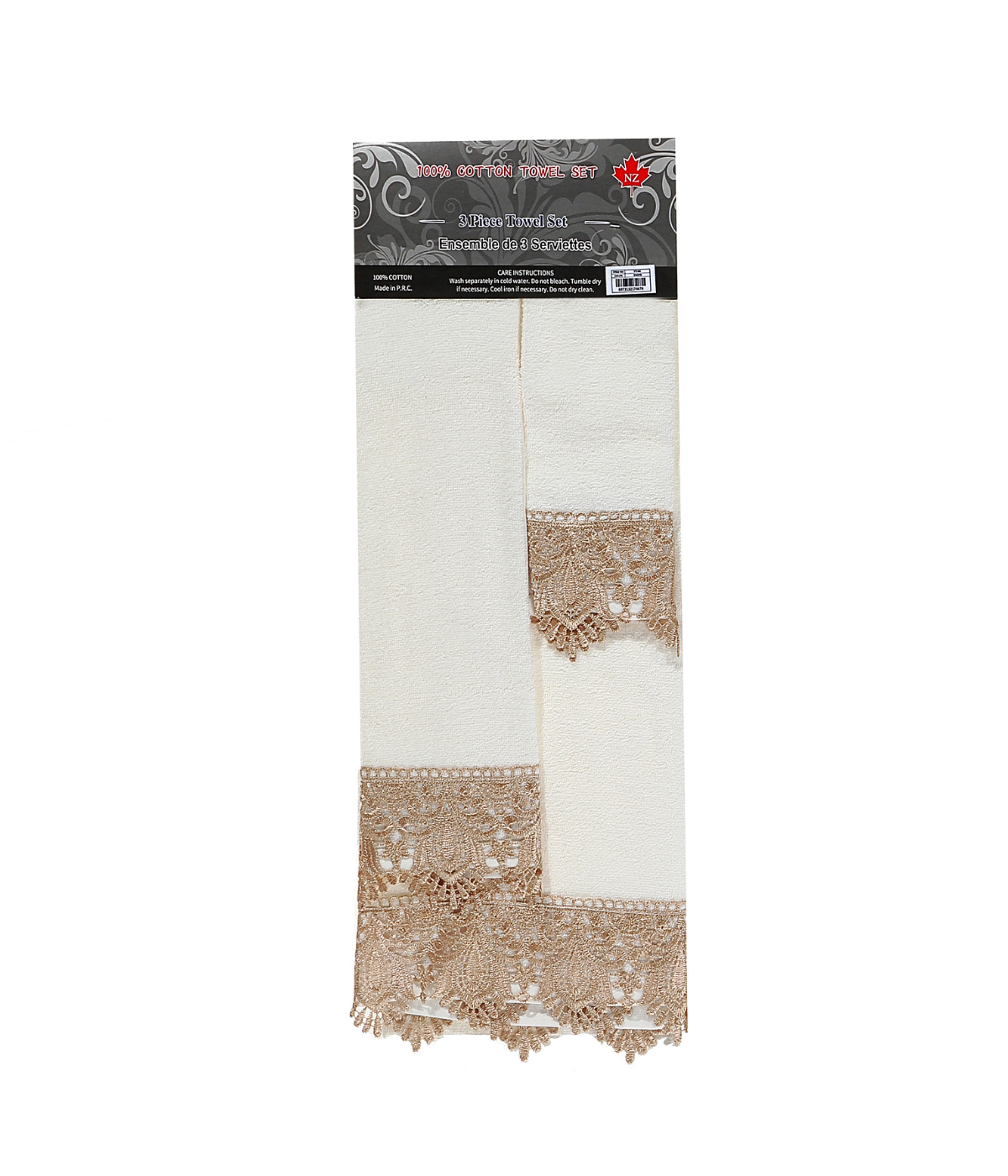 DryFast 3-Piece Cotton Towel Set — Navy