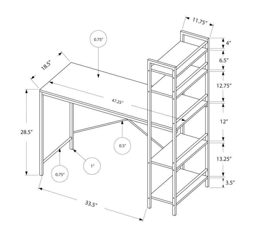 Computer Desk with Shelf