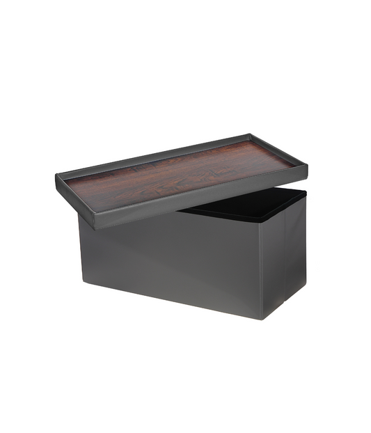 FoldNest Fabric Storage Ottoman — Large