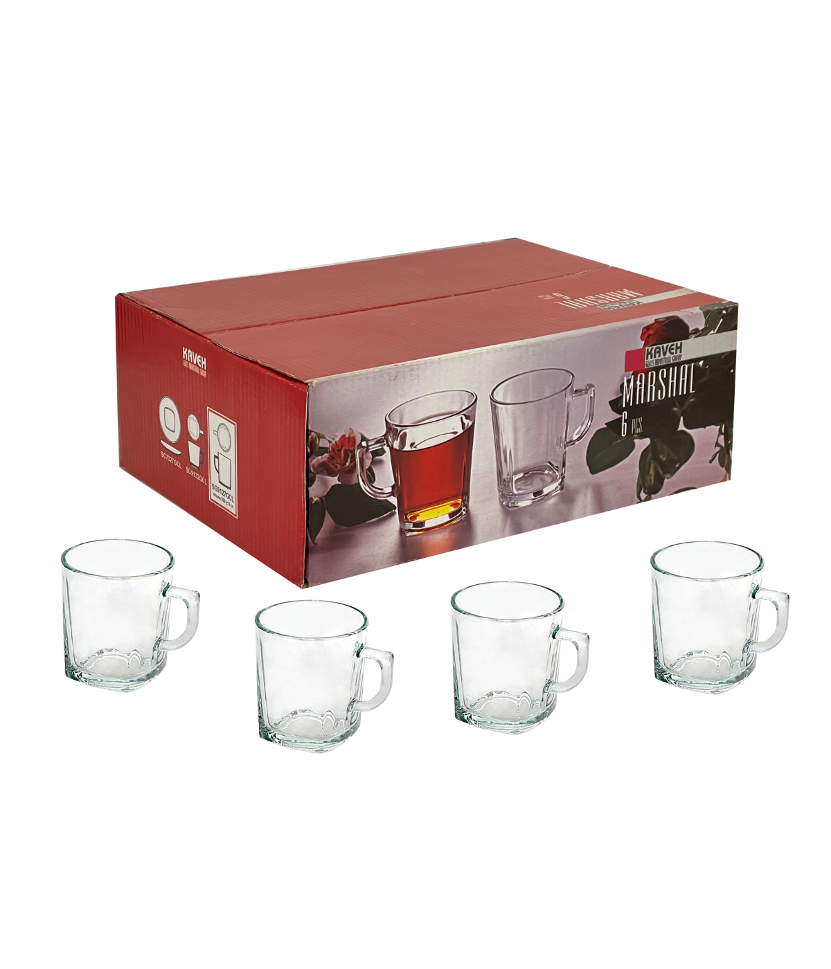 Set of 6 Glass Cups