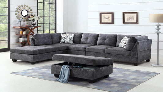 4 Piece Grey Sectional
