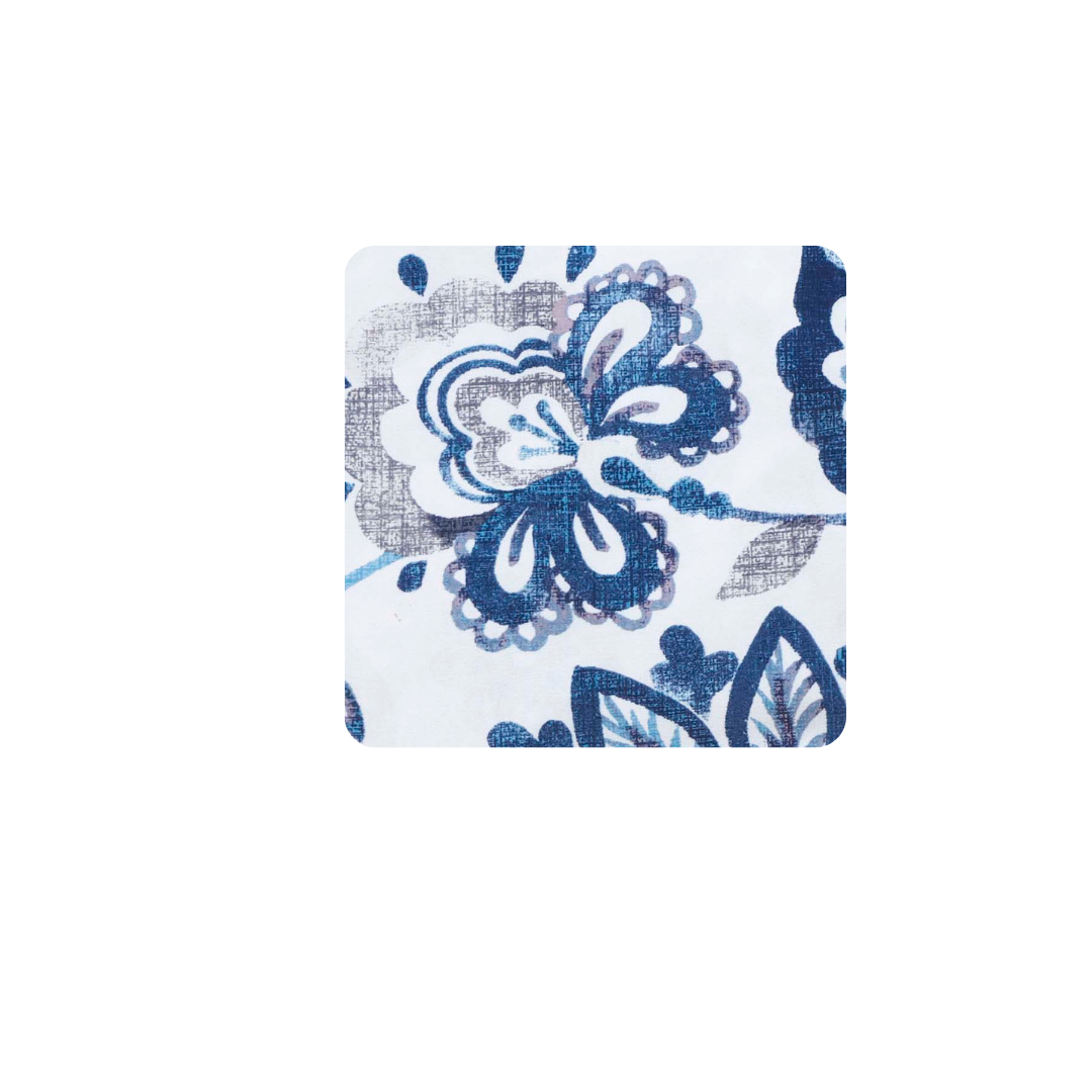 Fabric Shower Curtain and Hooks