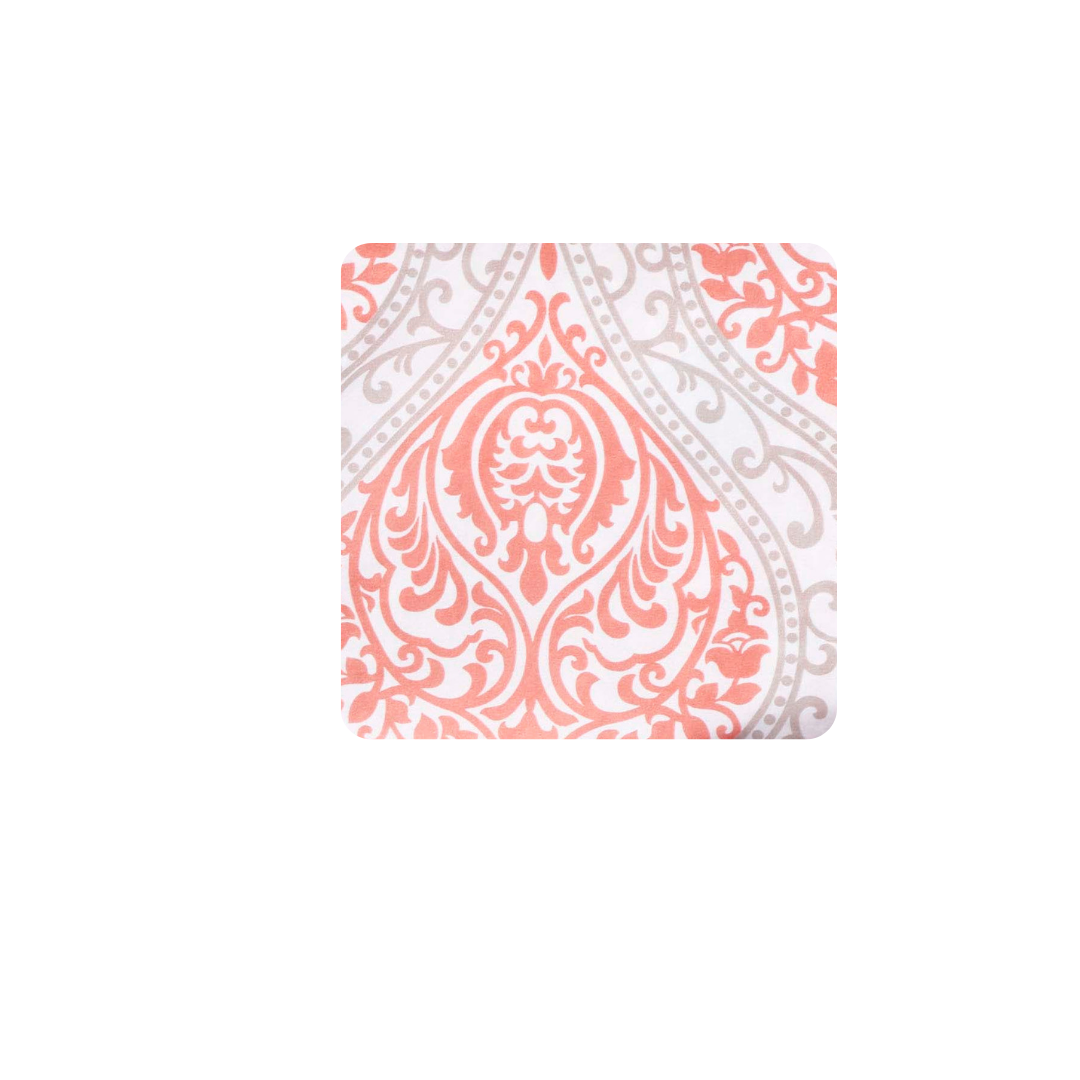 Fabric Shower Curtain and Hooks