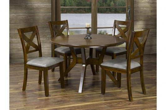 5 Piece Round Dining Table Set - Coral