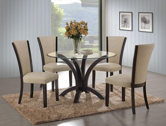 5 Piece Round Dining Table Set - Ruth